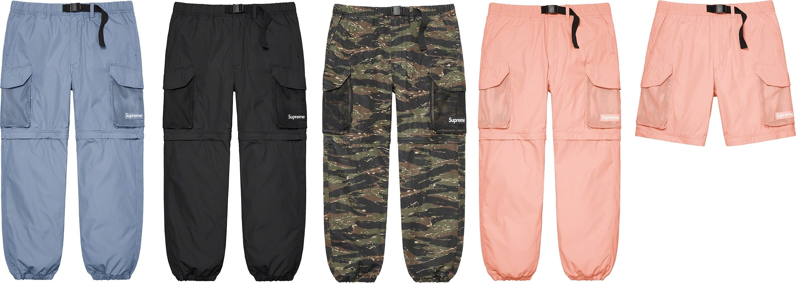 Mesh Pocket Belted Cargo Pant
